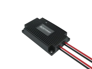 Micropower DC-DC converter isolated IP67 with cable angled right for rugged industrial and outdoor OEM applications